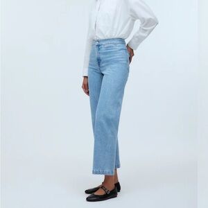 Madewell The Emmett Wide-Leg Crop Jean: Welt Pocket Edition